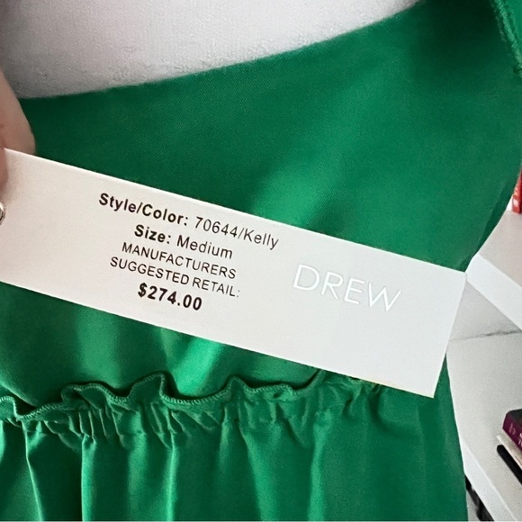 DREW Green Kelly Midi Dress size Medium New with Tags - Picture 7 of 15